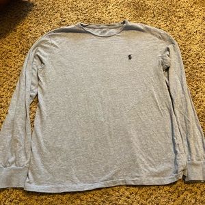Light Grey Polo by Ralph Lauren Long Sleeve